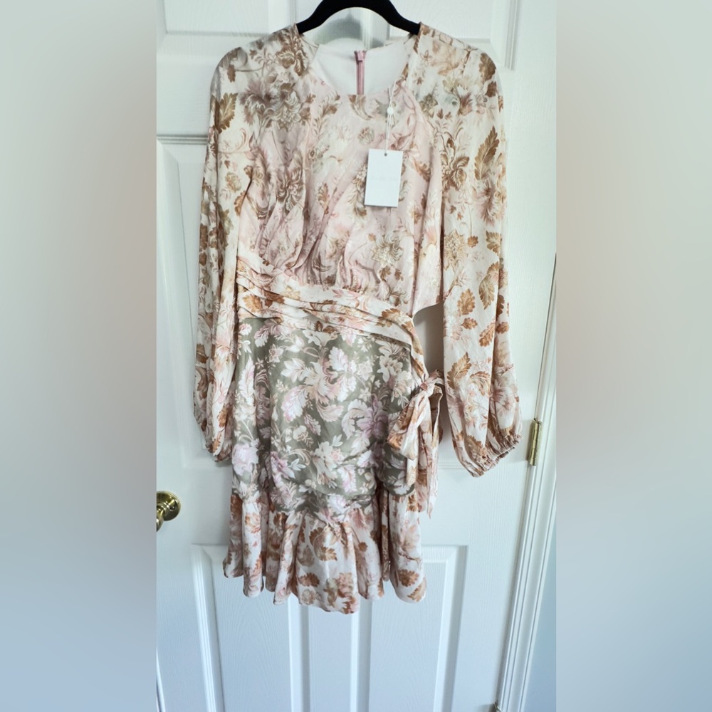 ZIMMERMANN
Lyre Linen Mini Wrap Dress Zimmerman Size 4 =L-XL - Picture 7 of 8